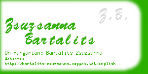 zsuzsanna bartalits business card